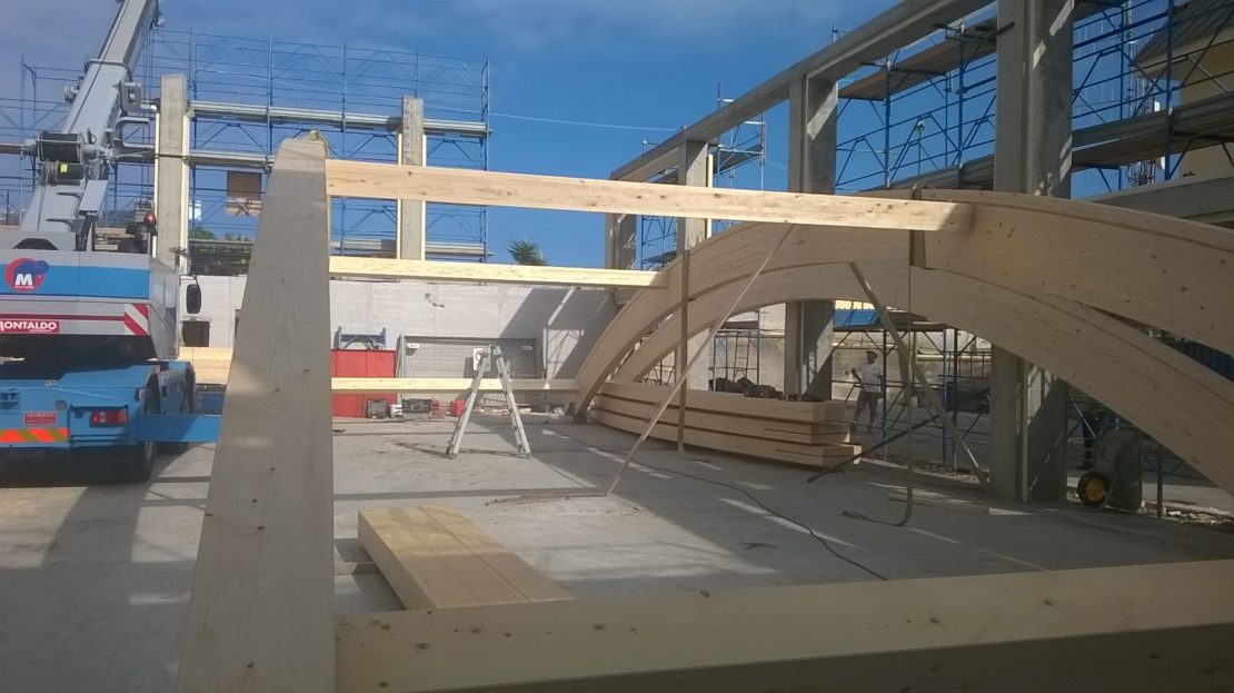 STRUTTURA COPERTURA PALESTRA A SANREMO