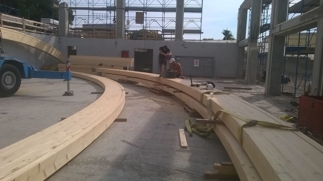 STRUTTURA COPERTURA PALESTRA A SANREMO